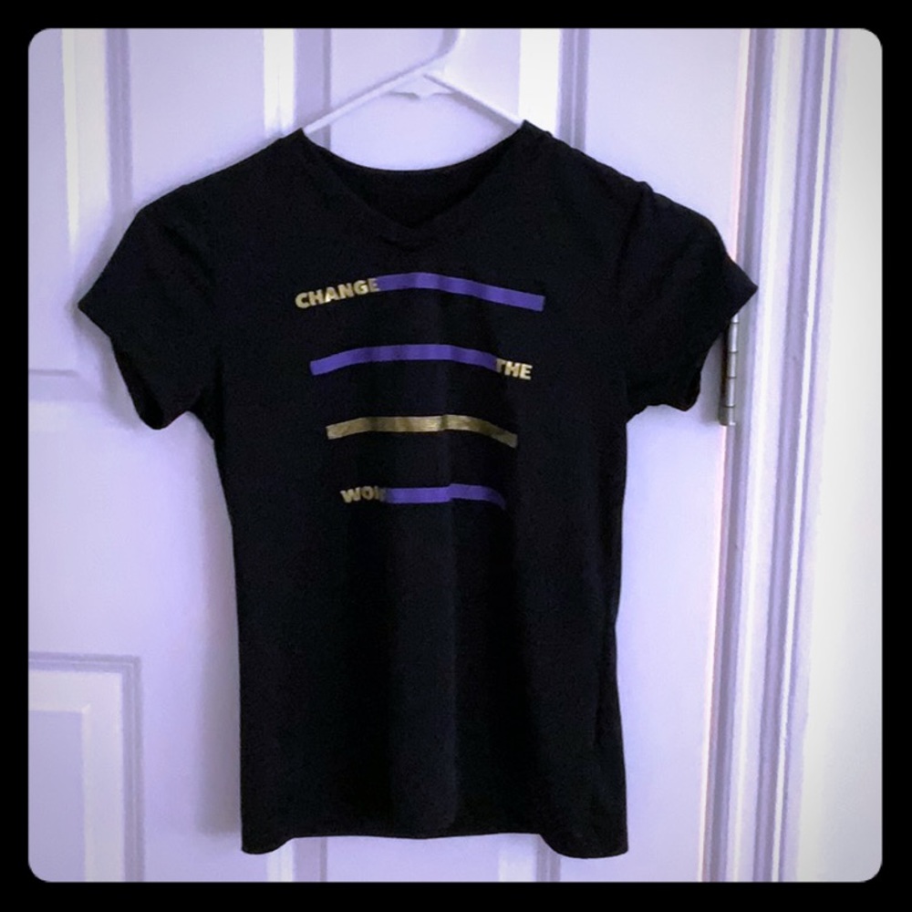 Purple and Black Change The World Top